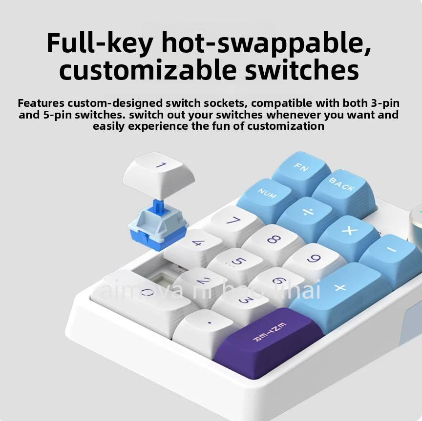 Gaming Keyboard Mechanical Wireless - Kzzi K20 Mini Keypad Three Mode