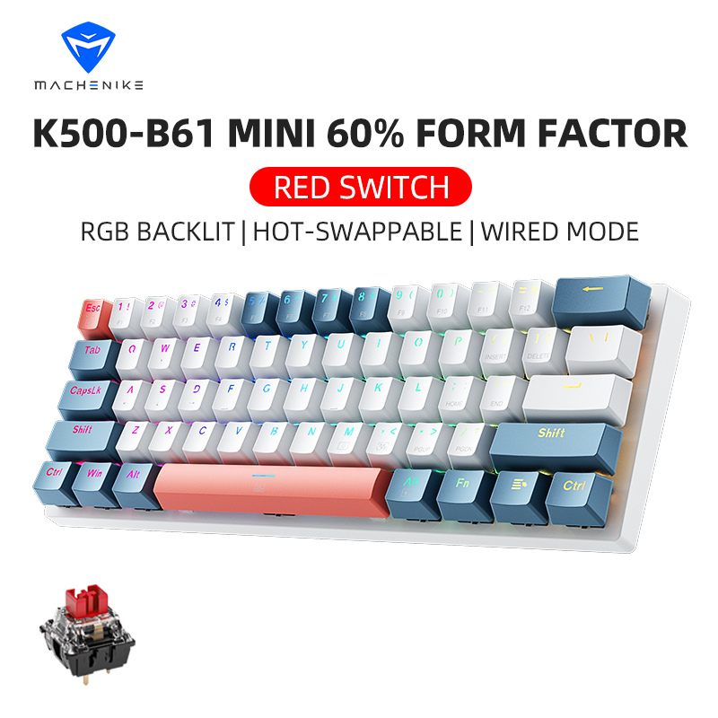 Gaming Keyboard Hot Swappable - K500-B61 Machenike Mini Mechanical Keybaord 60%