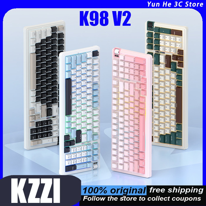 Gaming Keyboard Hot Swappable - KZZI K98 V2 Mechanical Keyboard Three-Mode