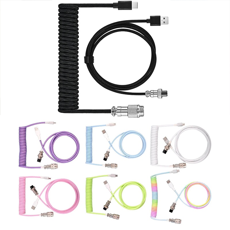 Gaming Keyboard Types - USB Type C Mechanical Keyboard Coiled
