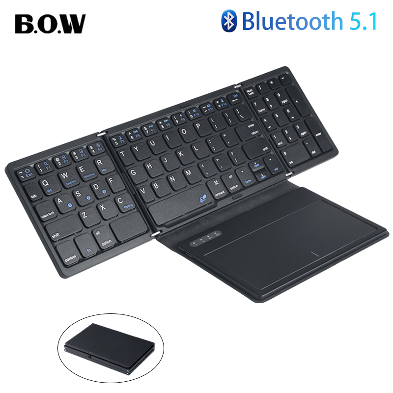 Gaming Keyboard Budget - BOW Foladable Bluetooth Keyboard with Touchpad