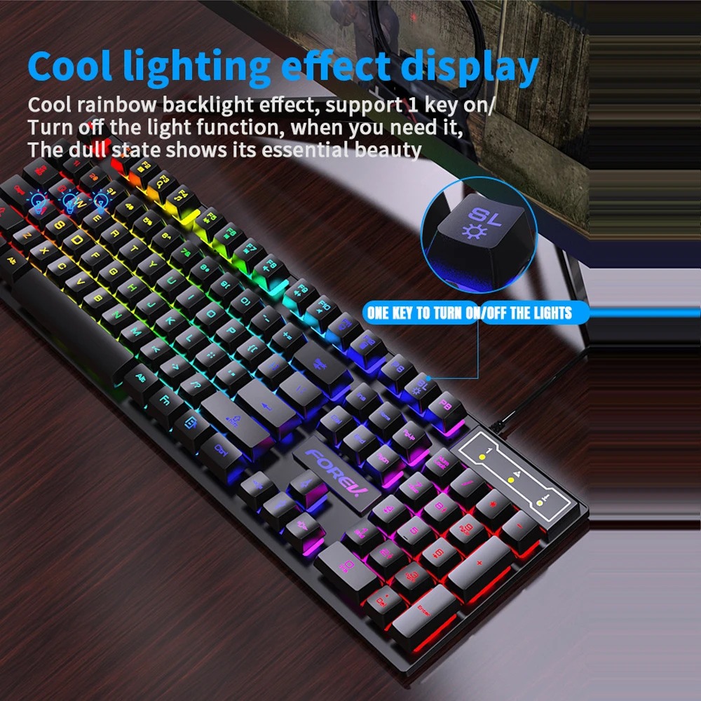 104 Keys Wired Keyboard RGB Co - đánh giá và giá Gaming Keyboard Budget