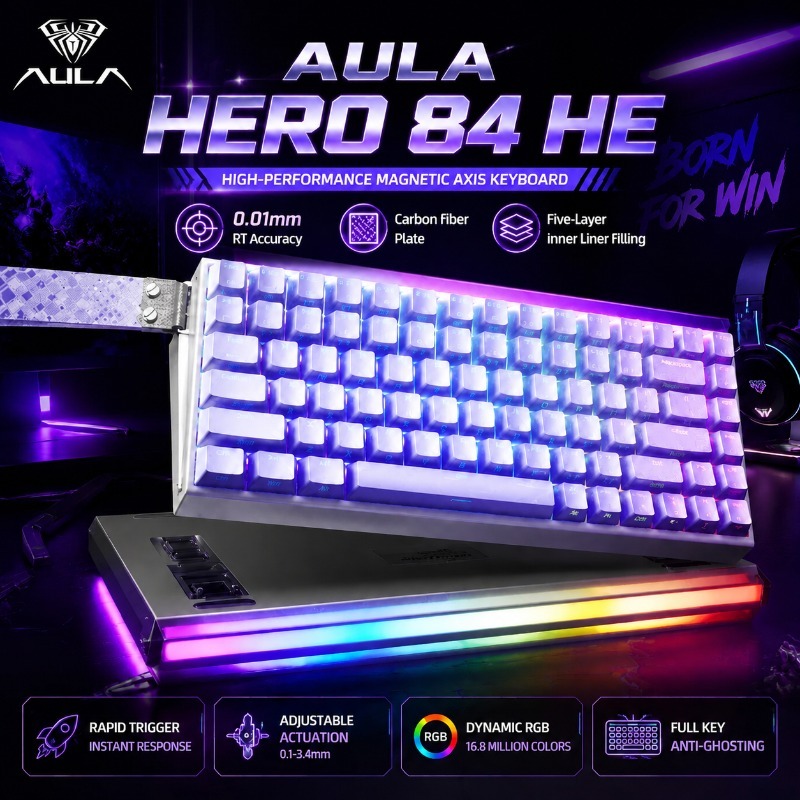 AULA HERO84 Magnetic Gaming Me - đánh giá và giá Gaming Keyboard No Rgb