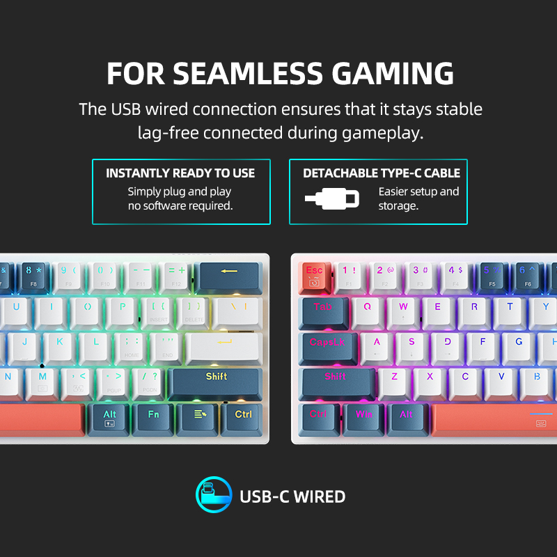 K500-B61 Machenike Mini Mechan - đánh giá và giá Gaming Keyboard Hot Swappable