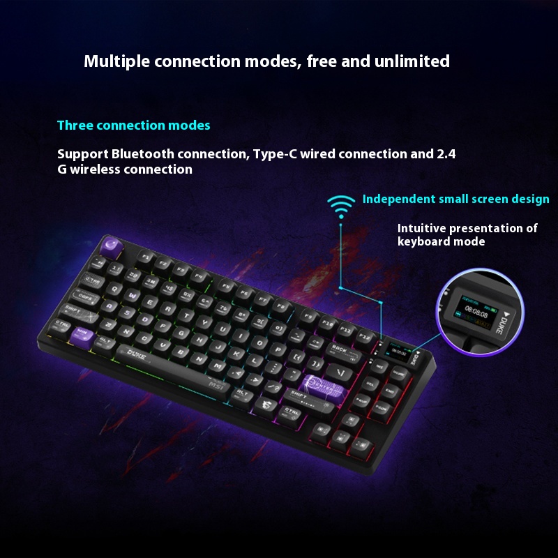 MSI FORGE GK600 W DUKE Three M - đánh giá và giá Gaming Keyboard Mini Mechanical