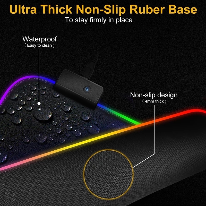 LED Light Mousepad RGB Keyboar - đánh giá và giá Gaming Keyboard No Rgb