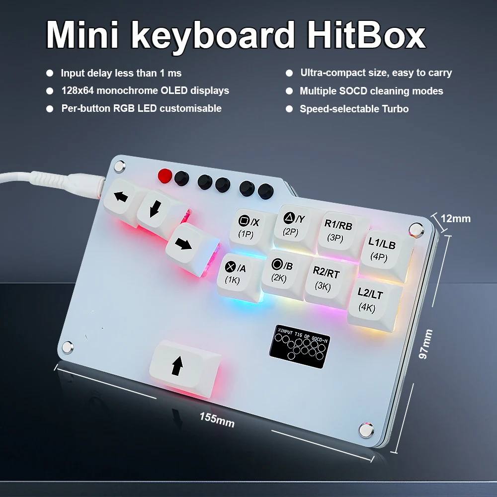 Hitbox Mini GP2040 CE Fightsti - đánh giá và giá Gaming Keyboard No Rgb