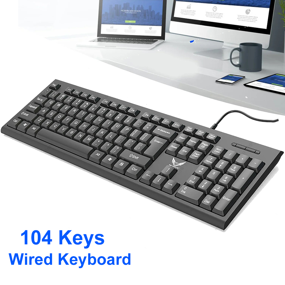 104 Keys USB Wired Keyboard Er - đánh giá và giá Gaming Keyboard Budget