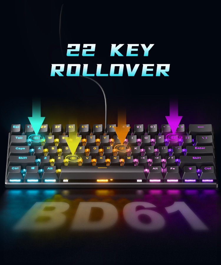 Teclado Mecánico 60% Gaming Ke - đánh giá và giá Gaming Keyboard Budget