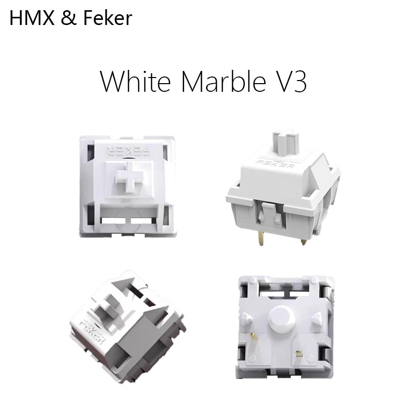 HMX Feker White Marble V3 Hot  - đánh giá và giá Gaming Keyboard Mini Mechanical