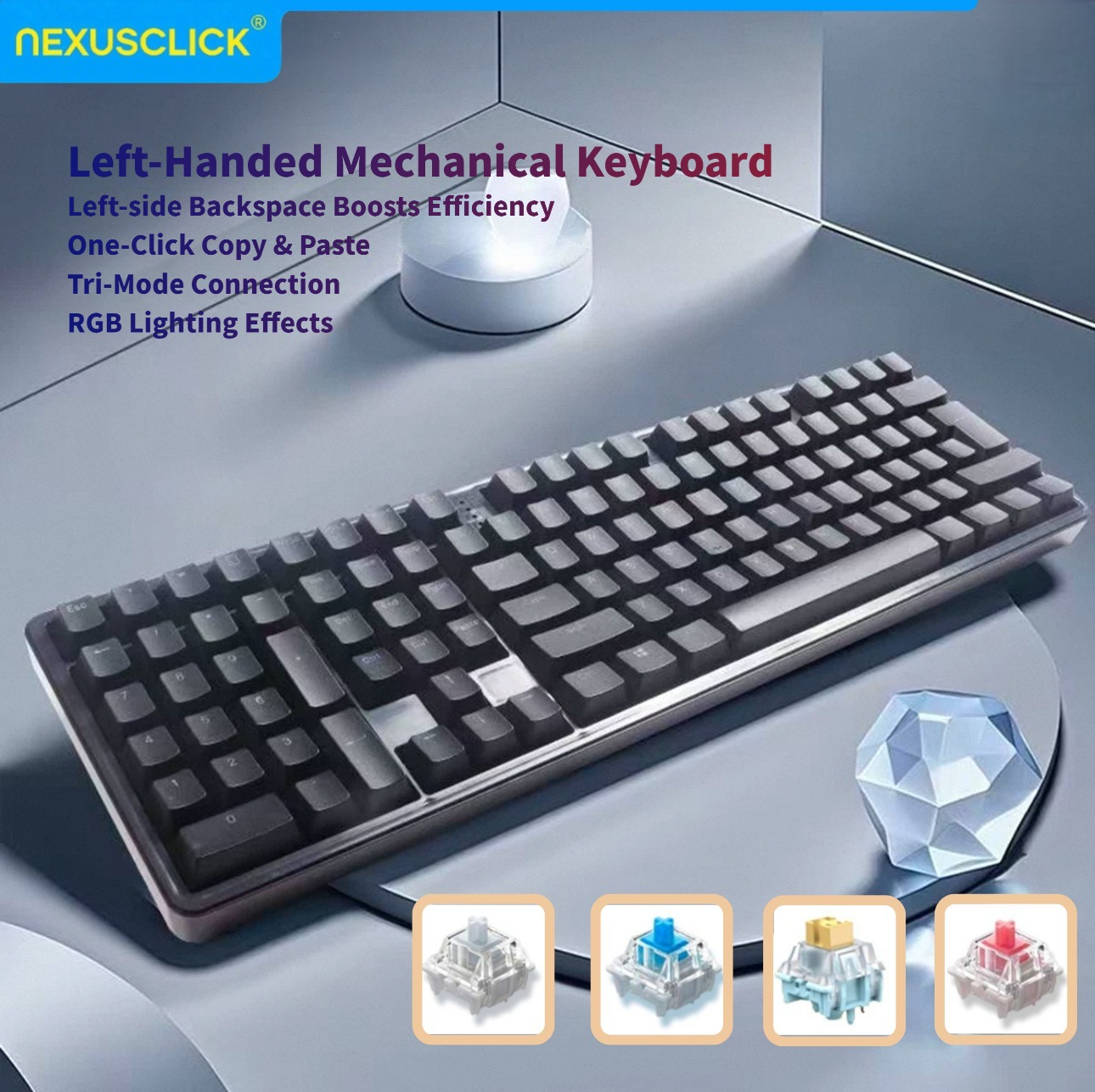 NexusClick Ergonomic Left Hand - đánh giá và giá Gaming Keyboard Number Pad